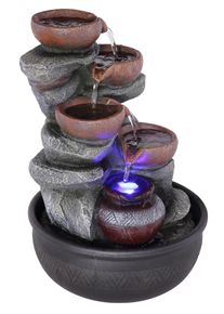 Globo Zimmerbrunnen Fontana in Grau/Schwarz