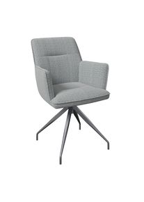 Gartenstuhl Glamour Anthrazit/Beige Metall/Textil