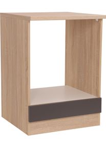 respekta Herdumbauschrank MERLE Grau/Eichefarben