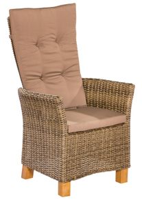 Gartensessel 2er-Set Toskana Metall/Holz/Kunststoff/Textil