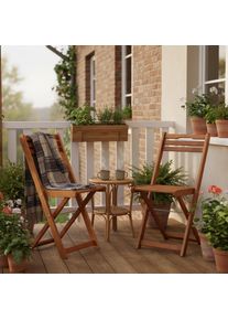 Gartenstuhl 2er-Set Porto aus Eukalyptus Natur