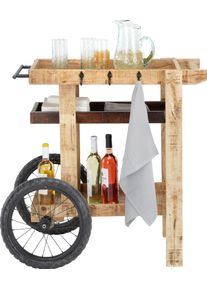 Servierwagen aus Mangoholz