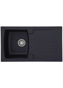 respekta Sp&uuml;le Boston Schwarz Kunststein B: ca. 86 cm