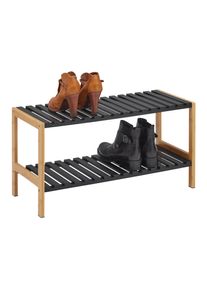 Schuhregal Elsa in Schwarz/Naturfarben