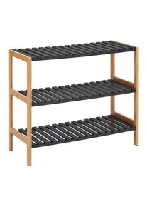 Schuhregal Elsa in Naturfarben/Schwarz