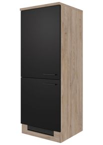 Ger&auml;teumbauschrank Capri Schwarz/Eichefarben