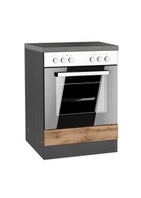 Held Herdumbauschrank Turin ca. 60x86 cm Graphit/Eiche