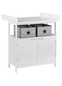 Wickelkommode White Wei&szlig;/Silber