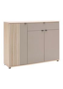 Schuhschrank Pisa Taupe/Eichefarben