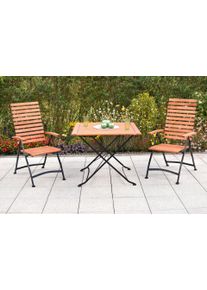 Gartensessel Schlossgarten Naturfarben Holz/Metall