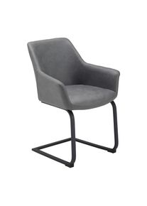 Schwingstuhl Pria Dunkelgrau Mikrofaser Gepolstert