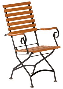 Gartensessel Schlossgarten Natur/Schwarz aus Eukalyptus