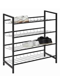 Schuhregal in Schwarz