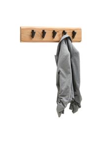 Hakenleiste Rivera 5 Schwarz/Akaziefarben