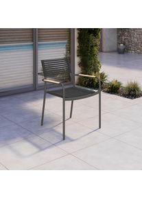 Gartenstuhl Iris Anthrazit/Naturfarben