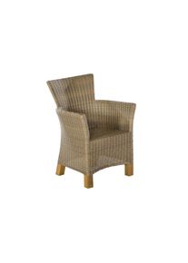 Gartensessel 2er-Set Toskana Kunststoffgefl. Natur