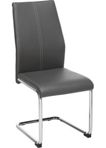 Schwingstuhl Eni in Grau Lederlook