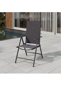 Gartenstuhl Niki Dunkelgrau/Schwarz