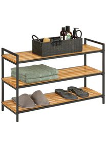 Schuhregal Azra II Naturfarben/Schwarz