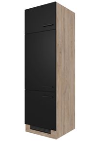 Ger&auml;teumbauschrank Capri Schwarz/Eichefarben