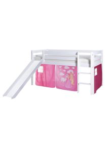 Spielbett "Manuel",aus Kiefer, wei&szlig;/pink