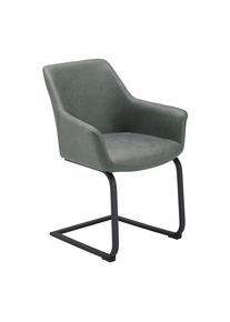 Schwingstuhl Pria Gr&uuml;n Mikrofaser Gepolstert