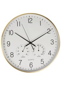 Wanduhr Aluminium Goldfarben &Oslash; ca. 38cm