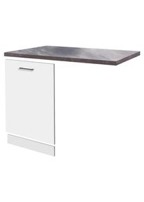 Geschirrsp&uuml;lerfront Lucca Wei&szlig;/Graubraun