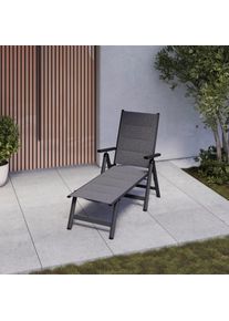 Gartenliege Werner Grau Aluminium