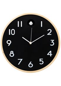 Wanduhr Kukuk Natur/Schwarz