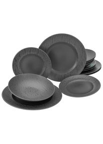 Creatable Tafelservice Rondo Schiefer in Schwarz, 12-teilig