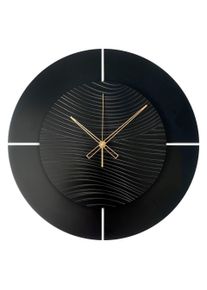 Wanduhr Schwarz/Goldfarben &Oslash; ca. 57cm