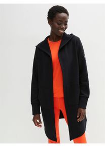 Dames Sweatjack zonder sluiting in zwart ,maat 36/38, Witt, 50% Katoen, 50% Polyester