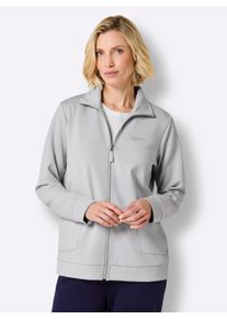 Catamaran Dames Functioneel jack van vormvast interlock in lichtgrijs ,maat 36/38, Witt, 76% Polyester, 20% Viscose, 4% Elastan