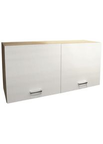 P & B K&uuml;chenoberschrank, Wei&szlig;, Sonoma Eiche, Holzwerkstoff, 1 F&auml;cher, 100x50x31 cm, h&auml;ngend, K&uuml;chen, K&uuml;chenm&ouml;bel, K&uuml;chenschr&auml;nke, K&uuml;chenoberschr&auml;nke