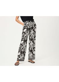 Tchibo - Olsen Wide Leg Hose - Damen - Gr. 40 - schwarz