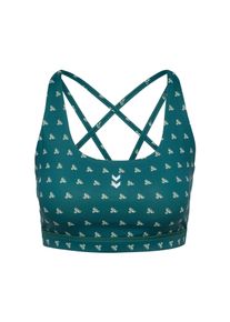 Hummel Damen-Sport-BH - Damen - Gr. XS - dunkelgr&uuml;n/print