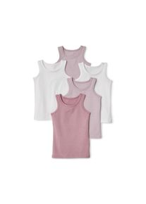 Tchibo - 5 M&auml;dchen-Unterhemden - M&auml;dchen - Gr. 86/92 - wei&szlig;