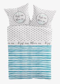 bonprix Lenjerie de pat din linou, alb, 1x 80/80 cm, 1x 135/200 cm