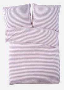 bonprix Lenjerie de pat din material seersucker, mov, 1x 80/80 cm, 1x 135/200 cm