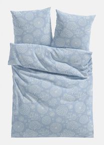 bonprix Lenjerie de pat din linou, albastru, 1x 80/80 cm, 1x 135/200 cm