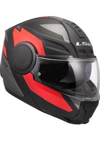 LS2 FF902 Scope II Duria, flip up helmet , color: Matt Black/Grey/Red , size: L