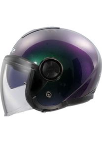 LS2 OF620 Classy Chameleon, open face helmet , color: Purple/Green , size: XL