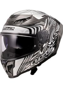 LS2 FF807 Dragon Enthum, full face helmet , color: Black/White/Grey , size: 3XL