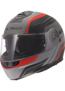LS2 FF908 Strobe II Monza, flip up helmet , color: Matt Black/Grey/Red , size: XL