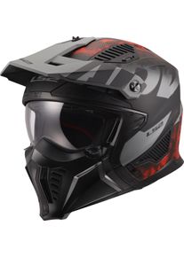 LS2 OF606 Drifter Gas, modular helmet , color: Matt Black/Grey/Red , size: XS