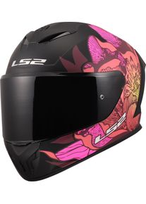 LS2 FF820 Rapid III Poppies II, full face helmet , color: Matt Black/Pink , size: XXS