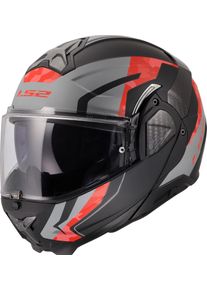 LS2 FF910 Advant II Glide, modular helmet , color: Matt Black/Grey/Red , size: S