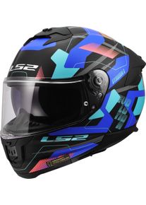 LS2 FF808 Stream II Mika, full face helmet , color: Matt Black/Blue/Light Blue/Red , size: XXS