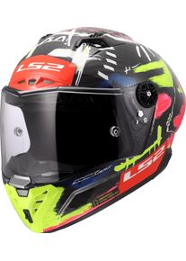 LS2 FF805 Thunder Carbon GP Aero Aldeguer 25, full face helmet , color: Black/Neon-Yellow/Pink , size: M